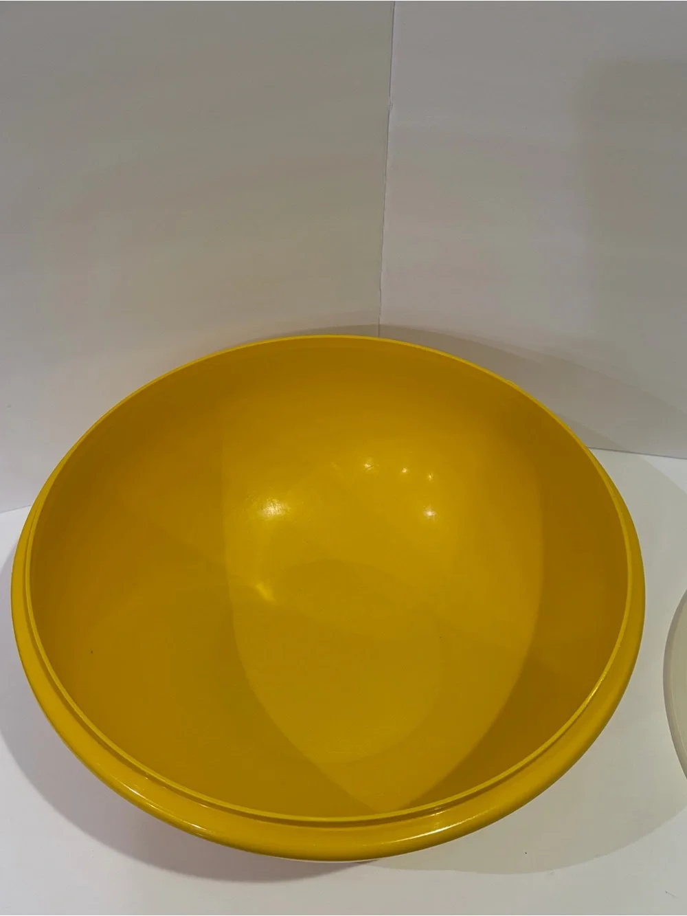 Vintage Tupperware Fix N Mix Harvest Yellow Large Bowl With Original Sheer Lid
